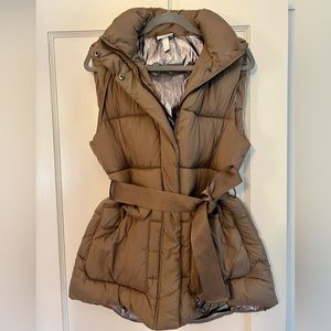 Zella belted puffer vest